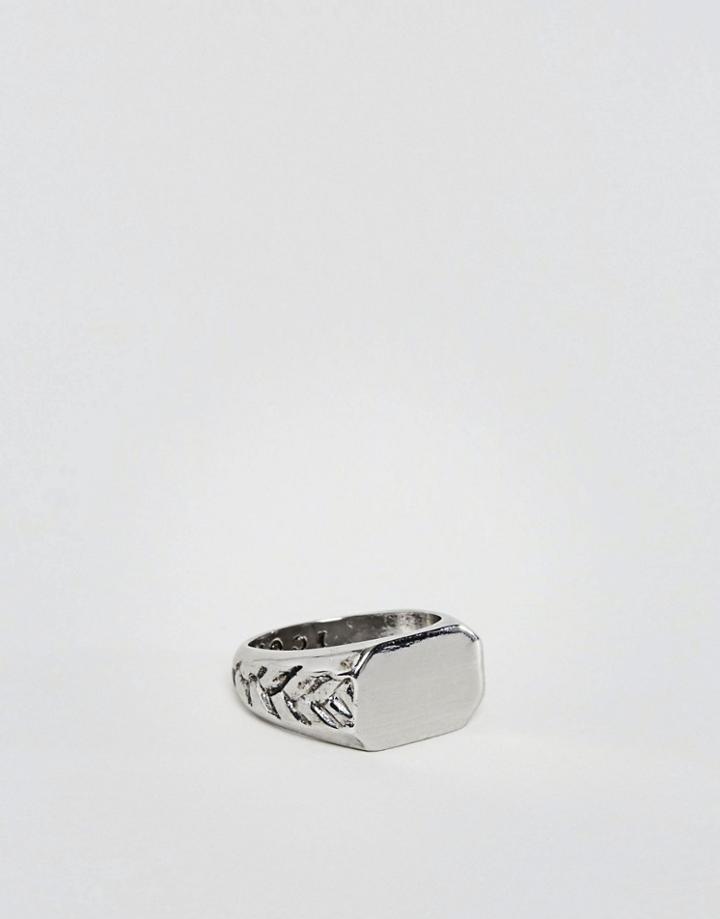 Icon Brand Signet Ring Insilver - Silver