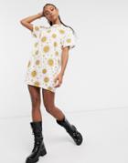 Rokoko Oversized T-shirt Dress In Celestial Print-neutral