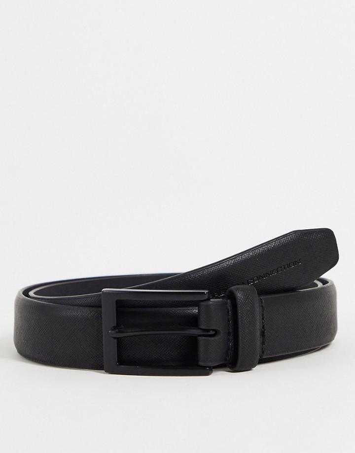 French Connection Leather Belt In Black