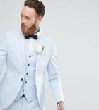 Noak Slim Wedding Suit Jacket In Ice Blue - Blue