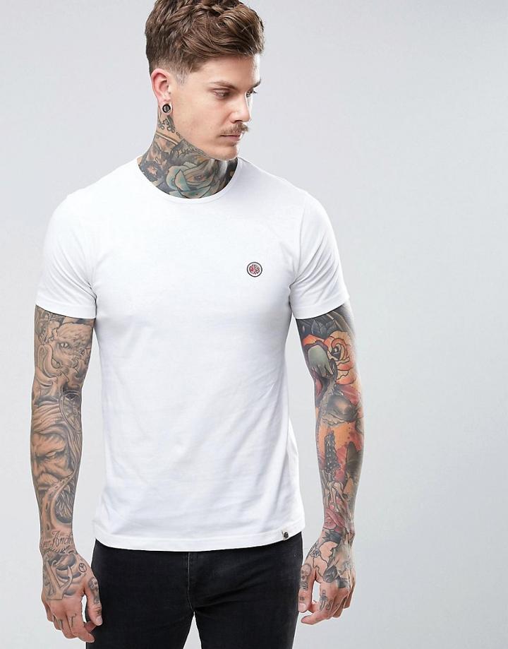 Pretty Green Mitchell Crew Neck T-shirt In White - White