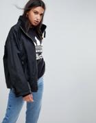 Asos Waxed Rain Jacket - Black