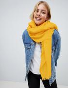 New Look Plain Scarf - Yellow