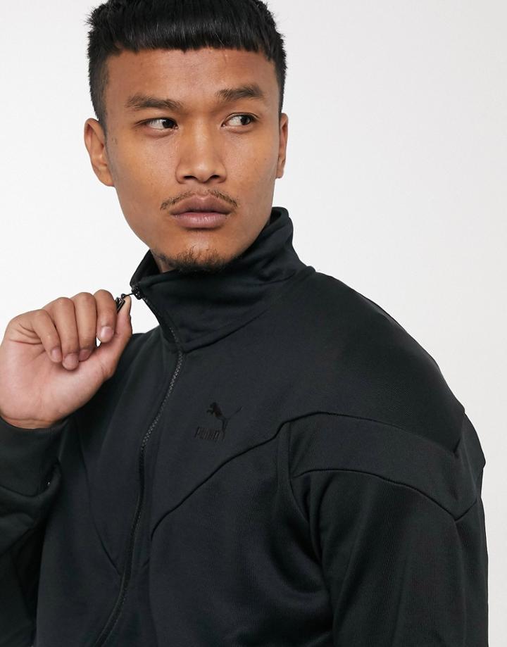 Puma Mcs Logo Track Top In Black