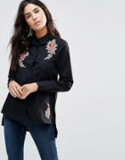 Influence Embroidered Shirt - Black