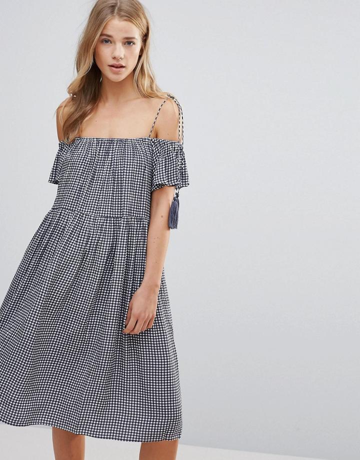 Little White Lies Francoise Cold Shoulder Dress - Blue