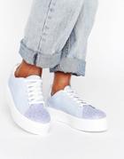 Asos Dazzle Lace Up Sneakers - Blue
