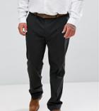 Asos Plus Slim Smart Pants In Charcoal - Gray