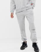 Boohooman Joggers With Aw18 Label In Gray - Gray