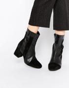 Warehouse Patchwork Boot - Black