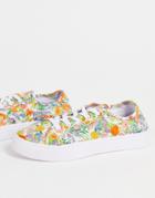 Asos Design Dizzy Lace Up Sneakers In Multi Floral