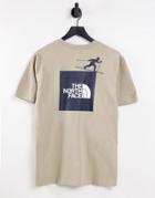 The North Face Altitude Problem Back Print T-shirt In Beige-brown