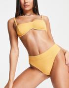 Billabong So Dazed High Waist Bikini Bottom In Orange