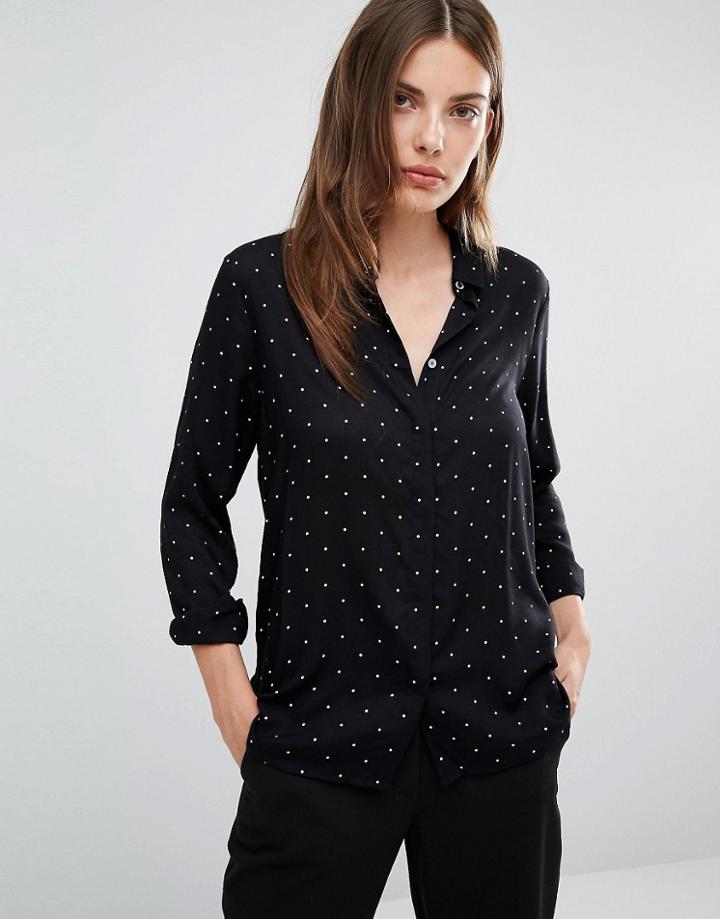 Y.a.s Cast Dot Shirt - Black
