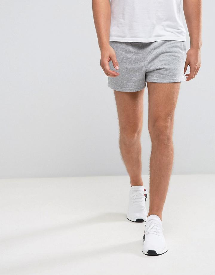 New Look Jersey Short Shorts In Gray - Gray