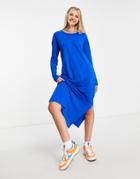 Noisy May Maxi T-shirt Dress In Bright Blue