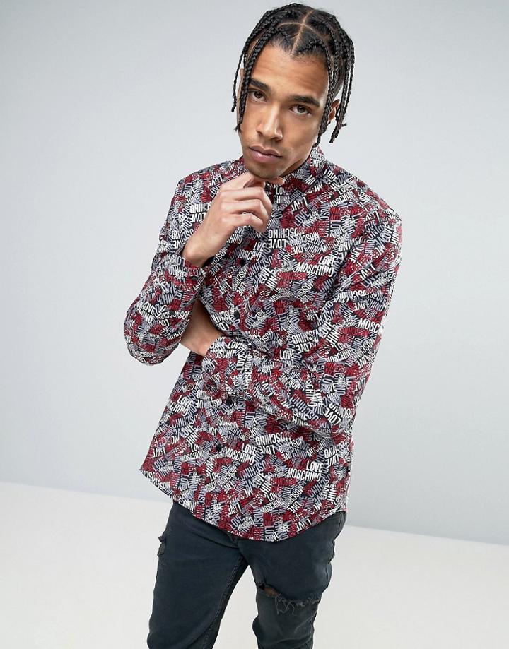 Love Moschino Allover Print Shirt - Black