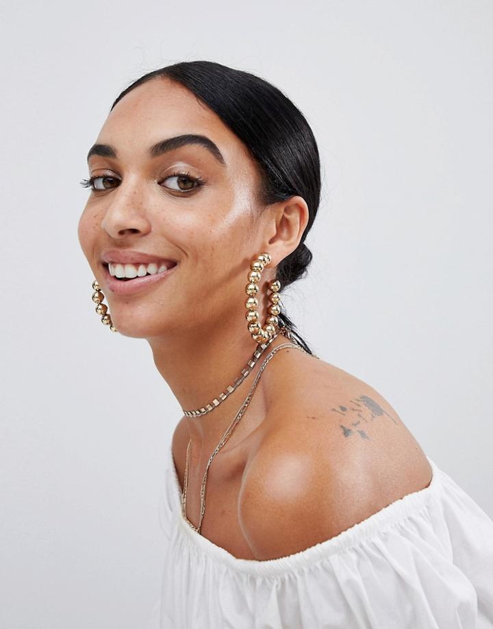 Steve Madden Gold Open Hoop Earrings - Gold