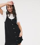 Monki Nea Sleeveless Button Through Dress In Black
