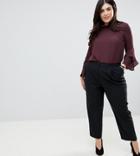 Asos Design Curve Elasticated Clean Tapered Pants - Black