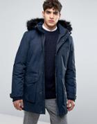Kiomi Parka With Fur Trim - Navy