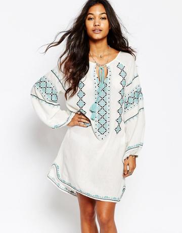 Star Mela Mayra Dress With Jade Embroidery