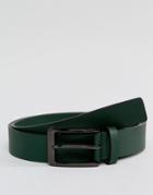 Smith And Canova Leather Belt In Green - Green