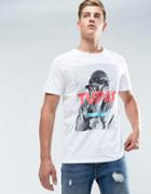 Jack & Jones Originals T-shirt With Tupac Graphic - White