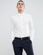 River Island Regular Fit Jersey Shirt In White - White