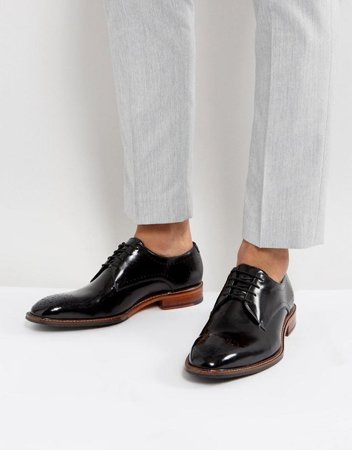 Ted Baker Marar Hi Shine Derby Shoes In Black - Black