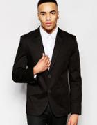 Hugo By Hugo Boss Blazer In Cotton Slim Fit - Black