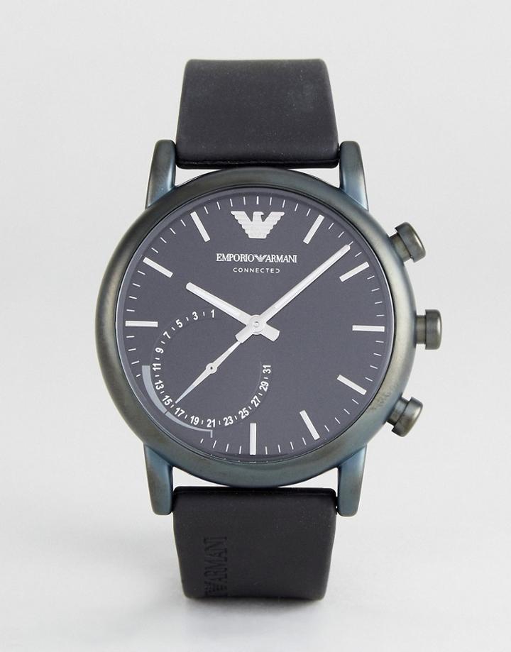 Emporio Armani Art3016 Silicone Hybrid Smart Watch In Olive - Green