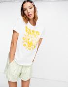Vans Floral Tiger T-shirt In White
