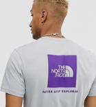 The North Face Red Box T-shirt In Gray Exclusive At Asos