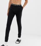 Nicce Lounge Cuffed Sweatpants In Black With Waistband - Black
