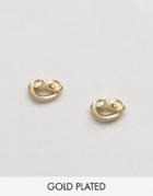Pilgrim Knot Stud Earrings - Gold