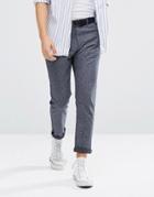 Selected Homme Tapered Fit Pants With Pleat Detail - Gray