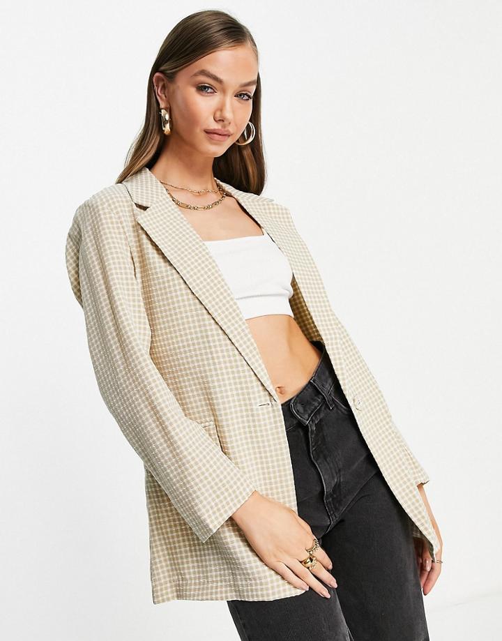 Vila Soft Tailored Gingham Blazer-multi
