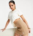 Puma Tailoring Padded Shoulder T-shirt In Off White - Exclusive To Asos
