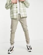 Asos Design Skinny Smart Sweatpants In Stripe-neutral