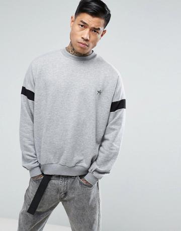 Antioch Sleeve Panel Sweater - Gray
