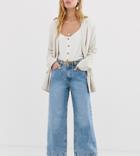 Mango Denim Culotte In Light Blue - Blue
