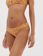 Rip Curl Hanalei Bay Spot Cheeky Bikini Bottom In Multi - Orange