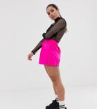 Collusion Petite Nylon Shorts With Reflective Binding-pink