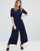 Traffic People Polka Dot Culotte Jumpsuit - Multi