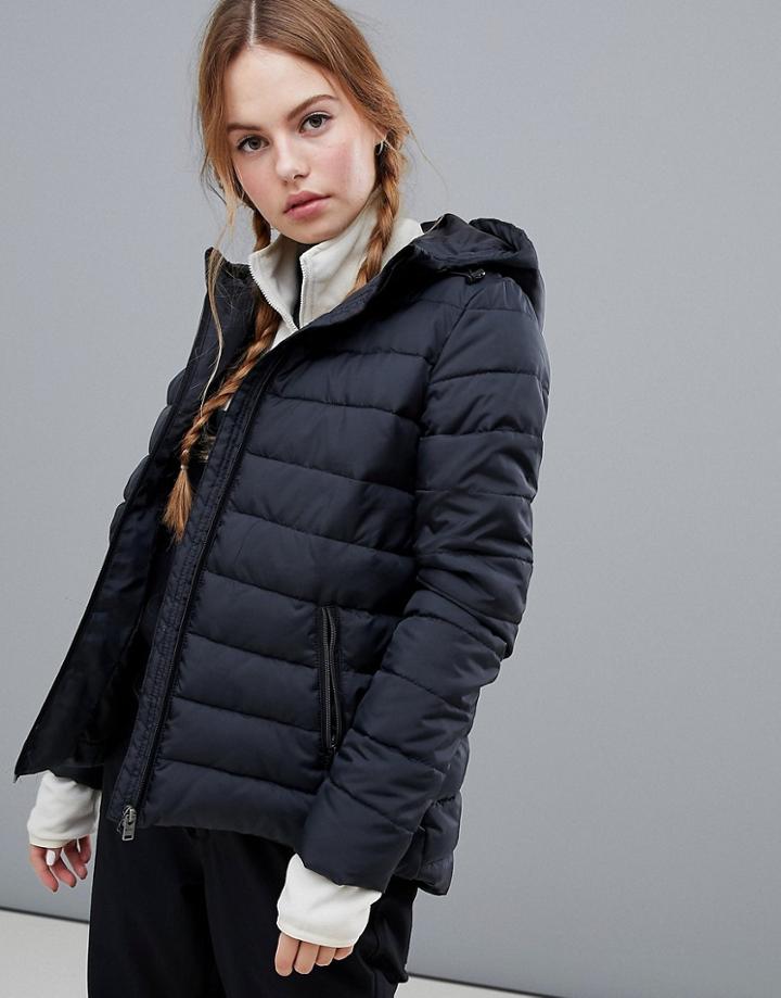 Roxy Rock Peak Puffer Jacket In Black