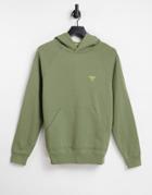 Barbour Beacon Small Logo Hoodie In Khaki-green