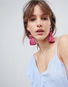 Ivyrevel Gem And Tassel Earrings - Pink