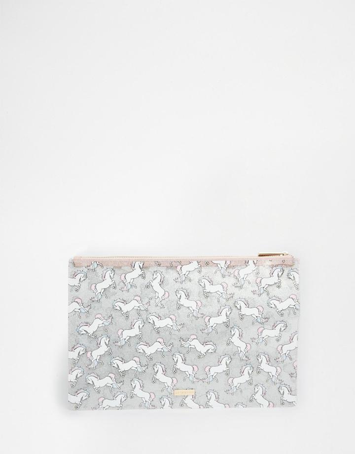 Skinnydip Glitter Unicorn Pouch - Unicorn Glitter