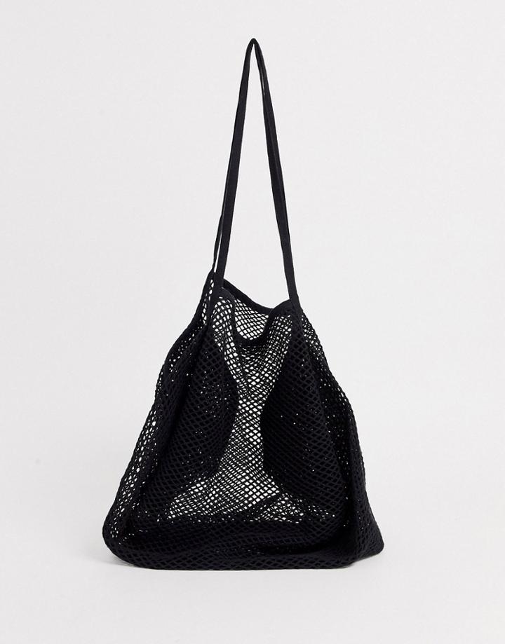 Asos Design String Shopper-black